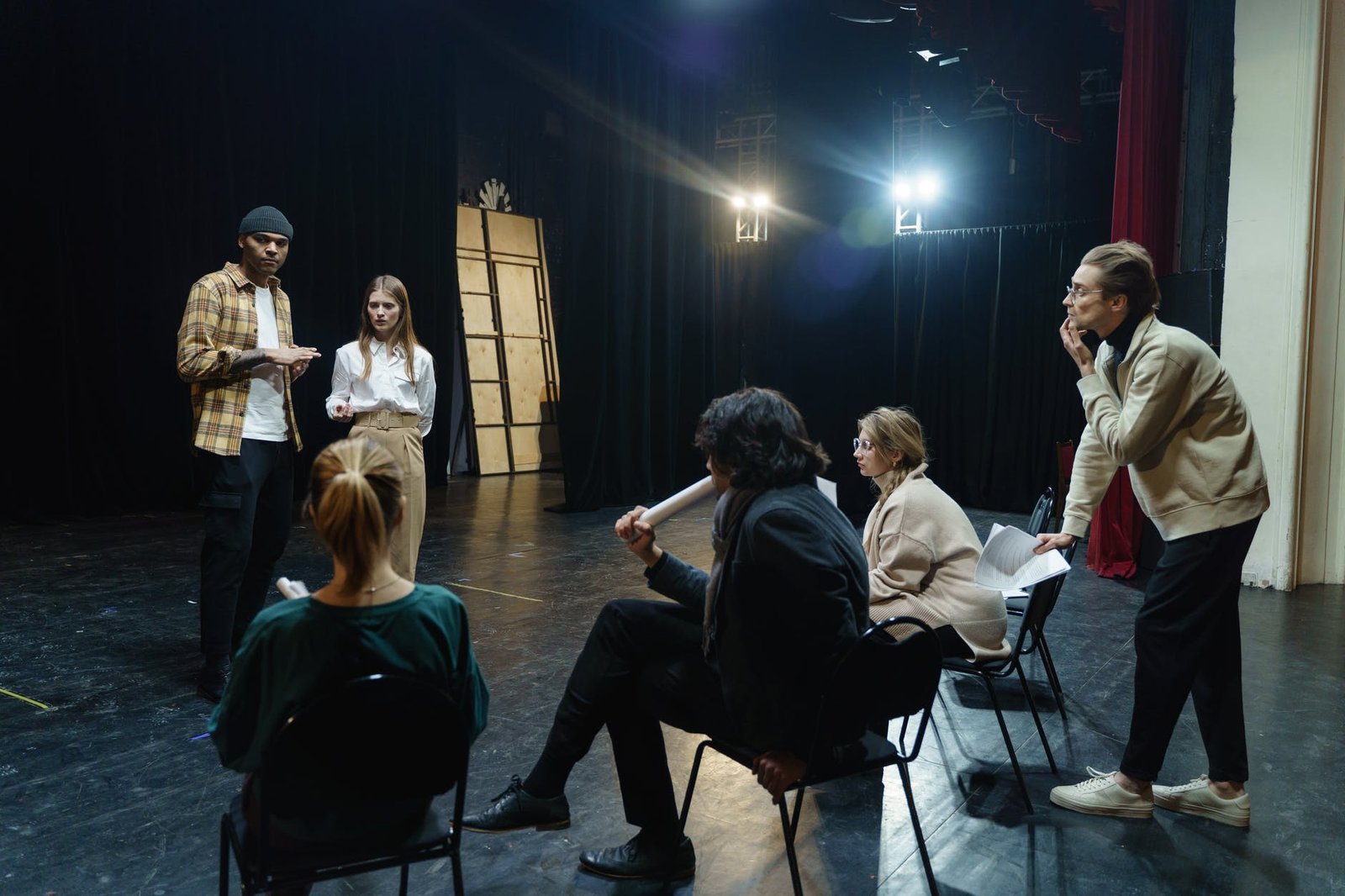 group of people having a meeting